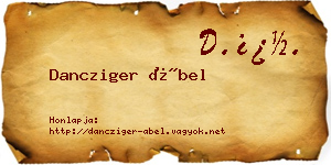 Dancziger Ábel névjegykártya